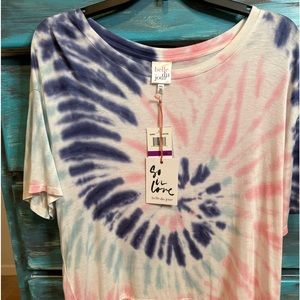 𝅺BELLE Du Jour TieDye Top XXL New with tags pink